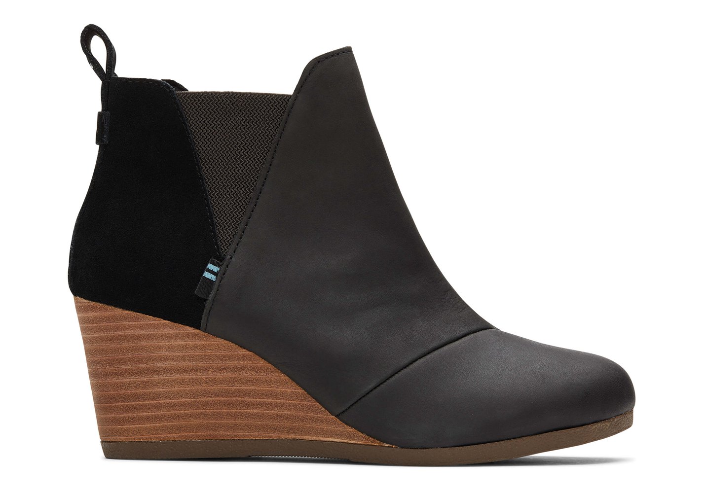 Toms Botki Damskie Czarne - Kelsey Wedge - 40KELFMVO